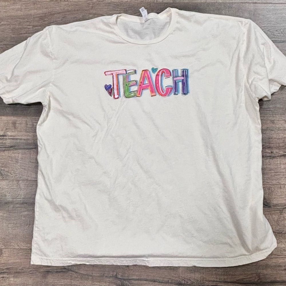 Next Level Apparel Teacher tee. Size 4xl